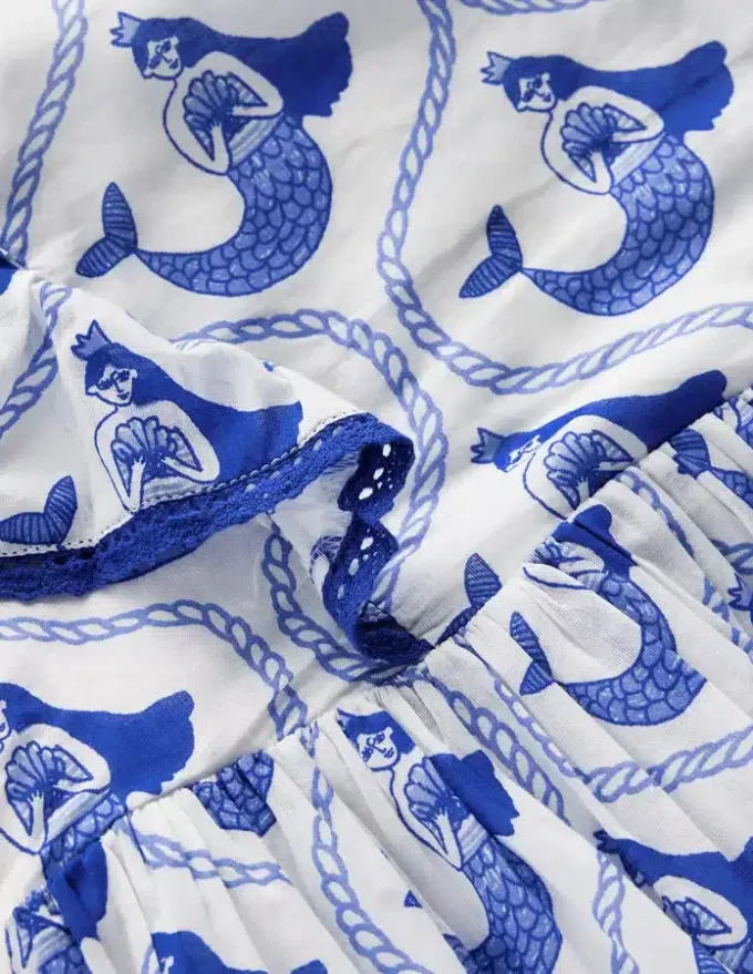 Pretty Woven Dress Soft Ivory Mermaid Toile Pretty Woven Dress Soft Ivory Mermaid Toile