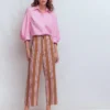 Primrose Cropped Pants Cognac, Pink Stripe Primrose Cropped Pants Cognac, Pink Stripe