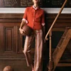 Primrose Cropped Pants Cognac, Pink Stripe Primrose Cropped Pants Cognac, Pink Stripe