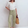 Primrose Cropped Pants Soft Green Primrose Cropped Pants Soft Green