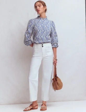 Primrose Cropped Pants White