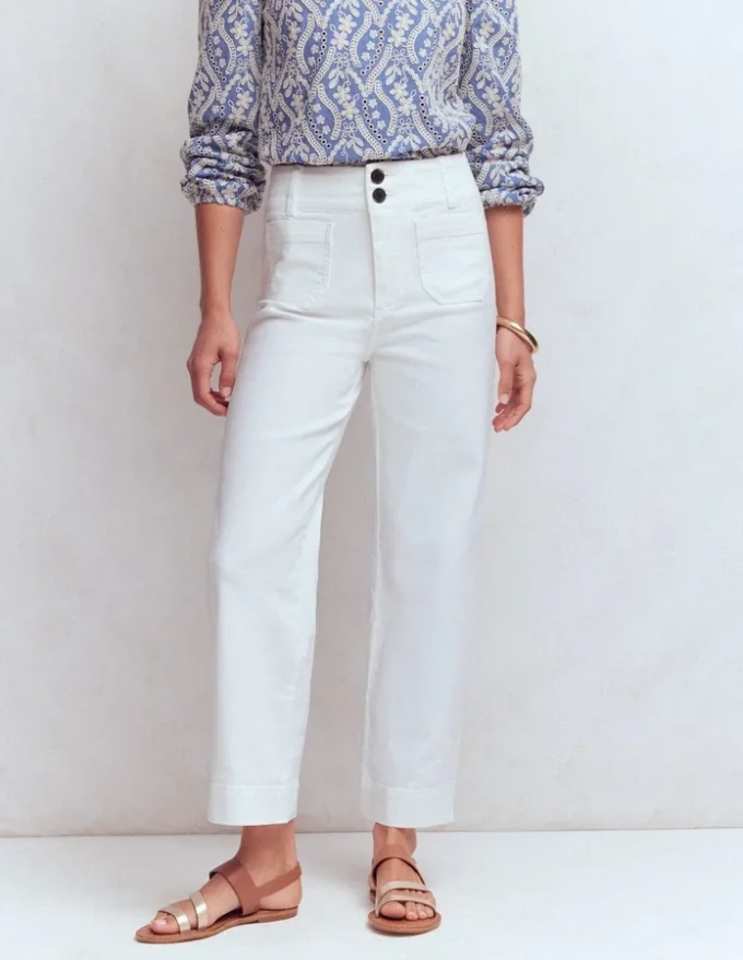 Primrose Cropped Pants White Primrose Cropped Pants White