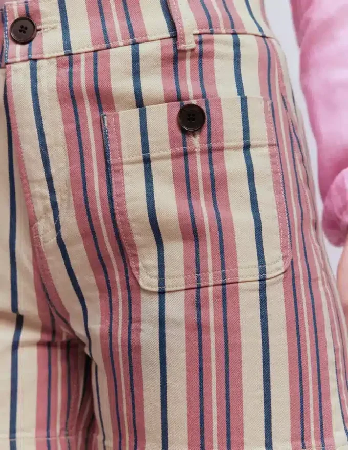 Primrose Denim Shorts Pink Stripe Primrose Denim Shorts Pink Stripe
