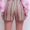 Primrose Denim Shorts Pink Stripe Primrose Denim Shorts Pink Stripe