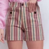 Primrose Denim Shorts Pink Stripe Primrose Denim Shorts Pink Stripe