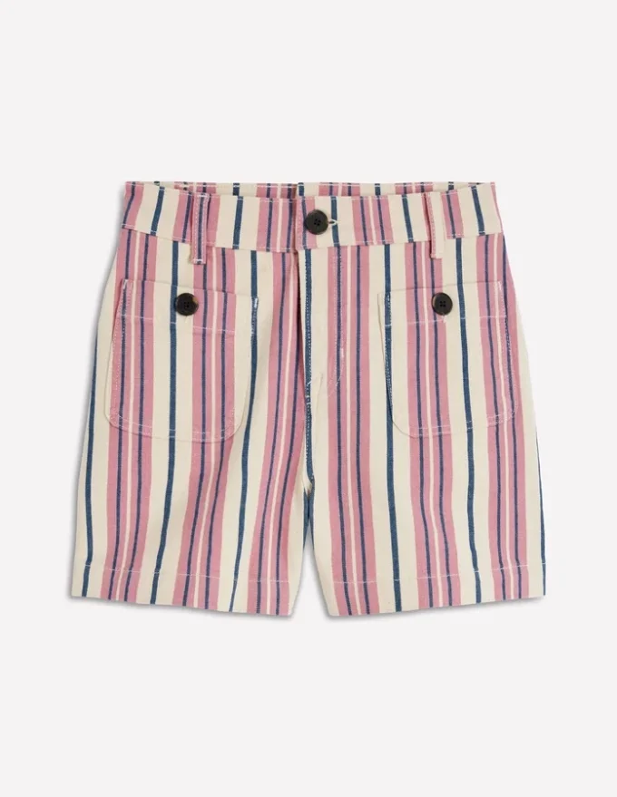 Primrose Denim Shorts Pink Stripe Primrose Denim Shorts Pink Stripe