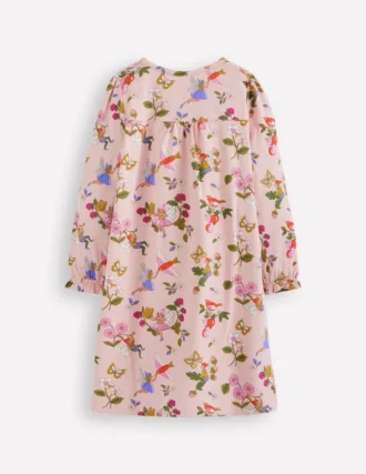 Printed Long Sleeve Nightie Chalk Pink Fairy Tree