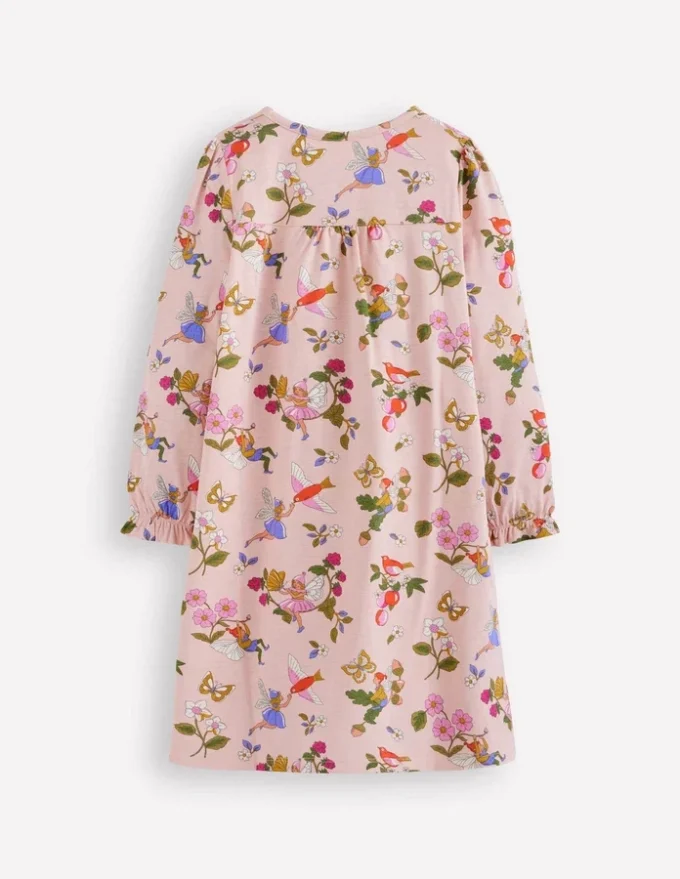 Printed Long Sleeve Nightie Chalk Pink Fairy Tree Printed Long Sleeve Nightie Chalk Pink Fairy Tree