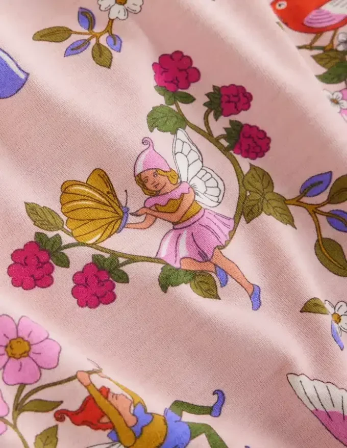 Printed Long Sleeve Nightie Chalk Pink Fairy Tree Printed Long Sleeve Nightie Chalk Pink Fairy Tree