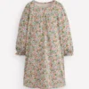 Printed Long Sleeve Nightie Coconut Milk Berry Floral