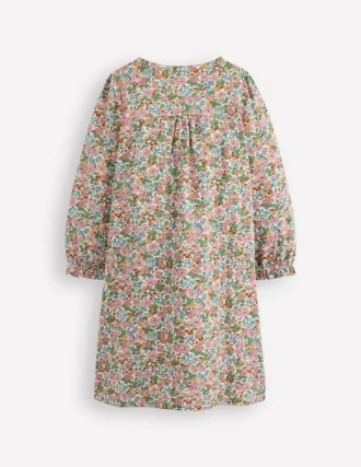 Printed Long Sleeve Nightie Coconut Milk Berry Floral