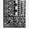 Printed Sarong Scarf Black, Geo Stamp Printed Sarong Scarf Black, Geo Stamp