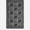 Printed Sarong Scarf Black, Geo Stamp Printed Sarong Scarf Black, Geo Stamp