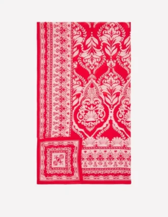 Printed Sarong Scarf Poppy Red, Ornamental Garden