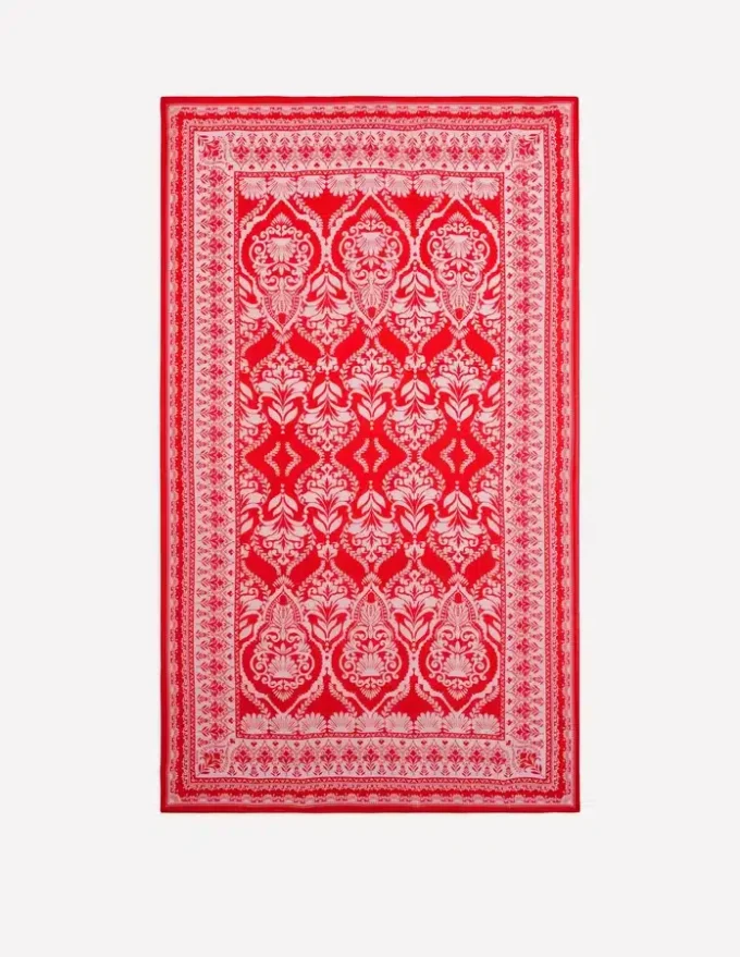 Printed Sarong Scarf Poppy Red, Ornamental Garden