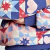 Printed Sweatshirt Alaskan Blue Patchwork