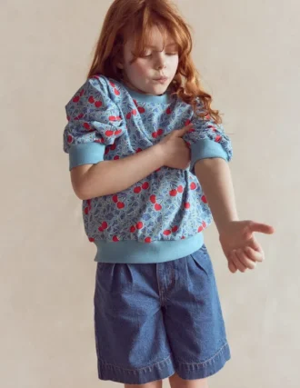 Printed Sweatshirt Blue Cherries
