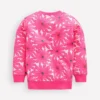 Printed Sweatshirt Festival Pink Giant Daisy