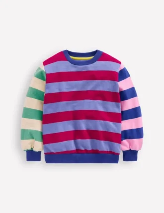Printed Sweatshirt Multi Hotch Potch Stripe