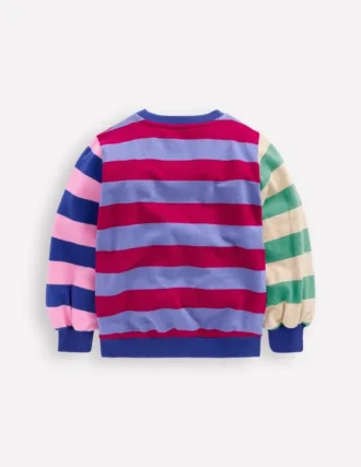 Printed Sweatshirt Multi Hotch Potch Stripe