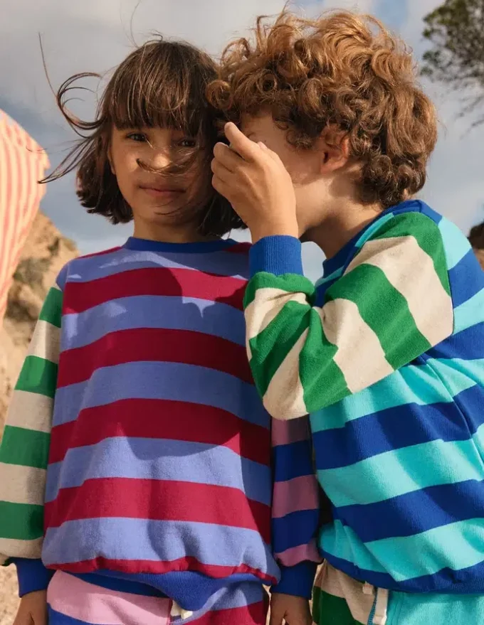 Printed Sweatshirt Multi Hotch Potch Stripe Printed Sweatshirt Multi Hotch Potch Stripe