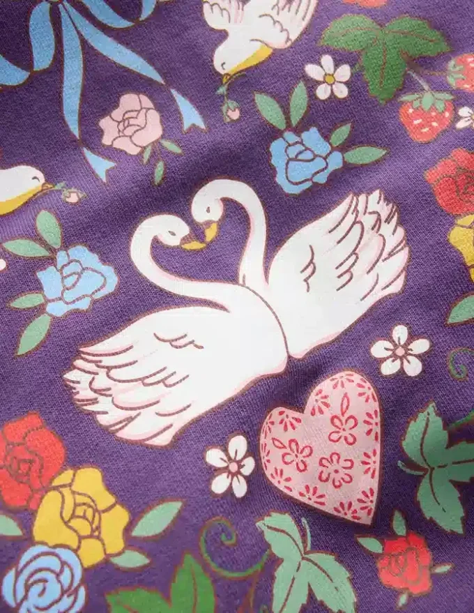 Printed Sweatshirt Mystic Purple Lovebirds