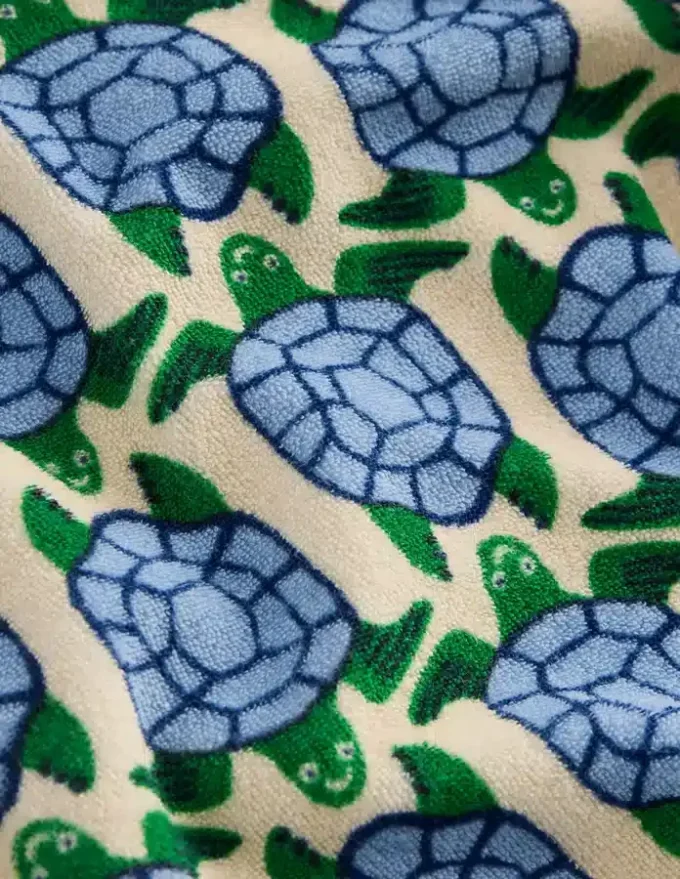 Printed Towelling Play Set Blue Geo Turtles Printed Towelling Play Set Blue Geo Turtles