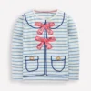 Puff Sleeve Appliqué T-shirt Soft Ivory/Glacier Blue Puff Sleeve Appliqué T-shirt Soft Ivory/Glacier Blue