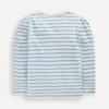 Puff Sleeve Appliqué T-shirt Soft Ivory/Glacier Blue Puff Sleeve Appliqué T-shirt Soft Ivory/Glacier Blue