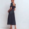 Puff Sleeve Denim Dress Indigo Puff Sleeve Denim Dress Indigo