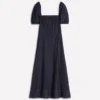 Puff Sleeve Denim Dress Indigo Puff Sleeve Denim Dress Indigo