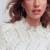 Puff Sleeve Interest Top Ivory Puff Sleeve Interest Top Ivory
