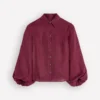 Puff Sleeve Linen Shirt Deep Wisteria Puff Sleeve Linen Shirt Deep Wisteria