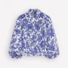Puff Sleeve Linen Shirt Sapphire Blue, Tigers Paradise Puff Sleeve Linen Shirt Sapphire Blue, Tigers Paradise