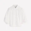 Puff Sleeve Oxford Shirt White Puff Sleeve Oxford Shirt White