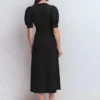 Puff Sleeve Ponte Shirt Dress Black Puff Sleeve Ponte Shirt Dress Black