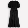 Puff Sleeve Ponte Shirt Dress Black Puff Sleeve Ponte Shirt Dress Black