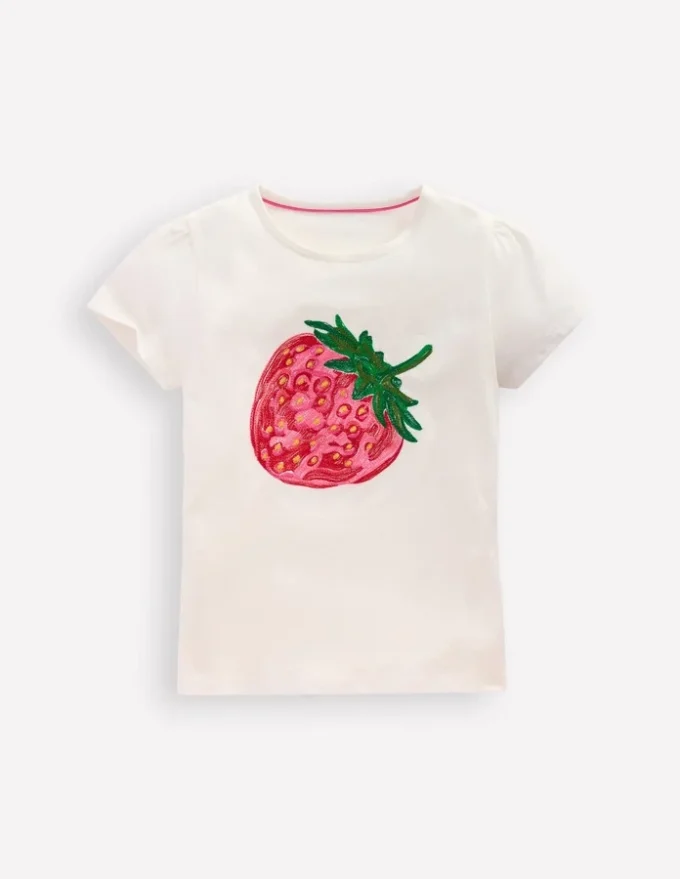 Puff Sleeve Superstitch Top Coconut Milk Strawberry Puff Sleeve Superstitch Top Coconut Milk Strawberry