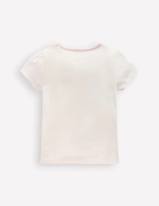 Puff Sleeve Superstitch Top Coconut Milk Strawberry Puff Sleeve Superstitch Top Coconut Milk Strawberry