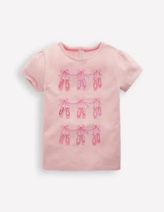 Puff Sleeve Superstitch Top French Pink Ballet Shoes