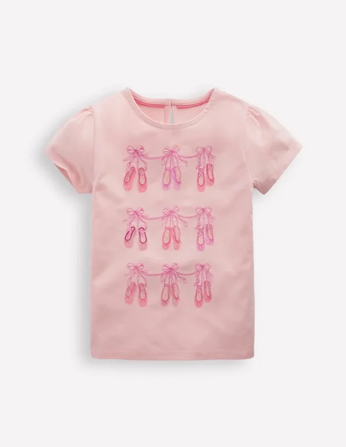 Puff Sleeve Superstitch Top French Pink Ballet Shoes Puff Sleeve Superstitch Top French Pink Ballet Shoes