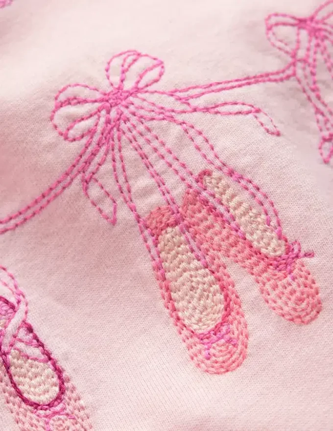 Puff Sleeve Superstitch Top French Pink Ballet Shoes Puff Sleeve Superstitch Top French Pink Ballet Shoes