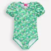 Puff Sleeve Swimsuit Aquamarine Butterfly Floral Puff Sleeve Swimsuit Aquamarine Butterfly Floral