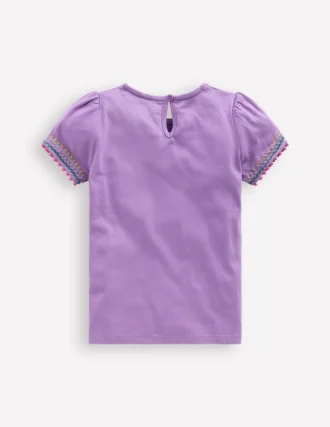 Puff Sleeve T-shirt Aster Purple