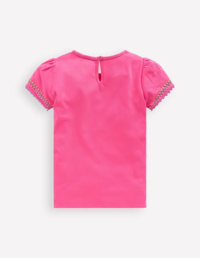 Puff Sleeve T-shirt Flamingo Pink Puff Sleeve T-shirt Flamingo Pink