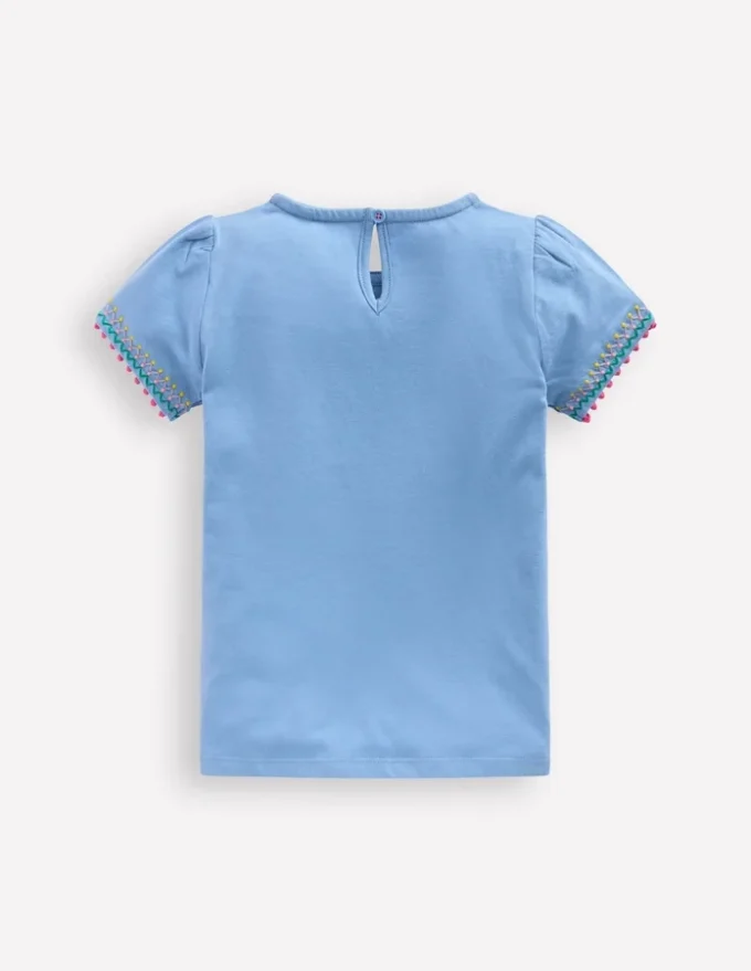 Puff Sleeve T-shirt Forget Me Not Blue Puff Sleeve T-shirt Forget Me Not Blue