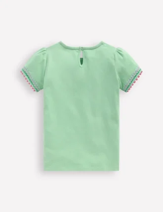 Puff Sleeve T-shirt Pistachio Green
