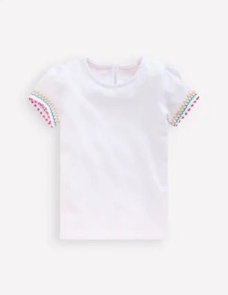 Puff Sleeve T-shirt White