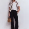 Pull On Double Cloth Pants Black Pull On Double Cloth Pants Black