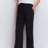Pull On Double Cloth Pants Black Pull On Double Cloth Pants Black